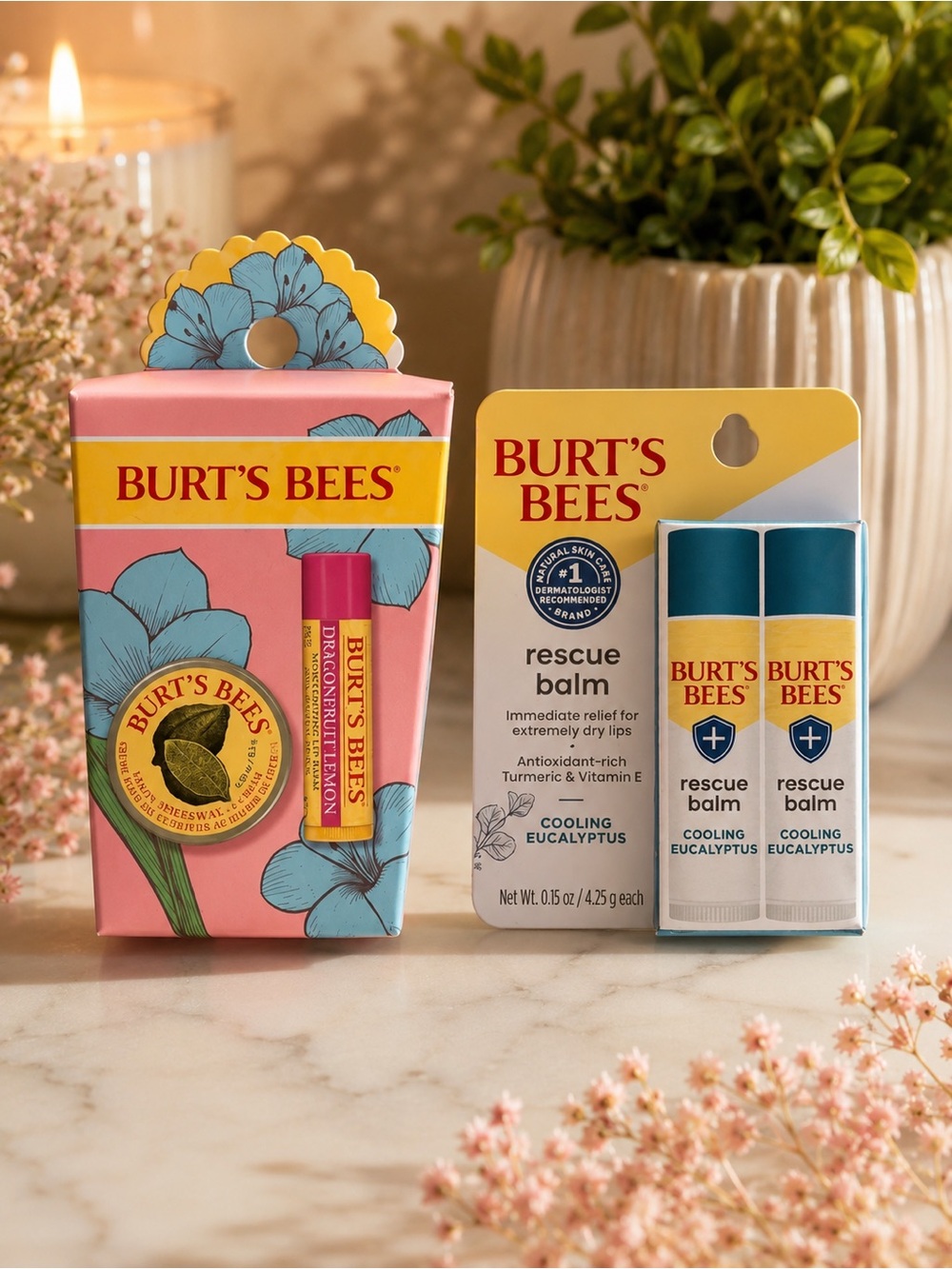 Burt’s Bees Lip Care & Rescue Balm Bundle